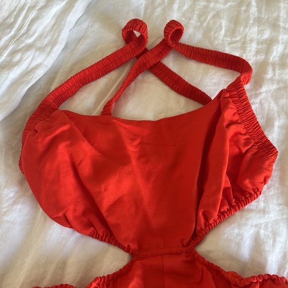 Astr the label red jumper / romper / pantsuit - Picture 5 of 7
